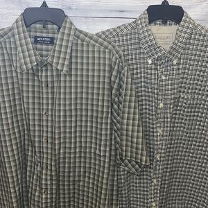 Bundle of 2 Mens Short Sleeve Button Down Shirts